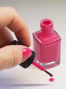 pink nail polish bottle